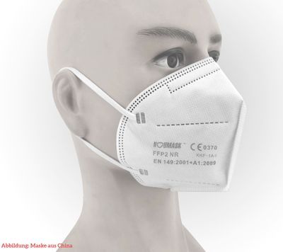 FFP 2-Maske CE 0370 / VE 50 Stück / ab 0,70 € pro Stück / siehe Staffelpreise