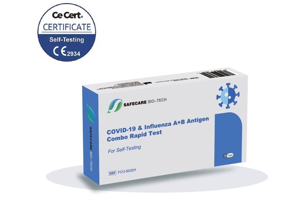 Safecare Influenza A+B & Antigen Covid -19 Combo Rapid Test